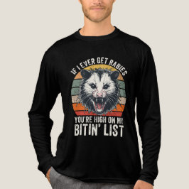 Retro Vintage Rabies Raccoon Sarkastic Humor T Shirt