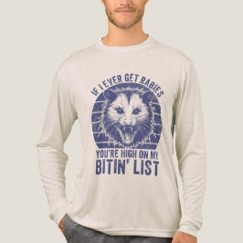 Retro Vintage Rabies Raccoon Sarkastic Humor T Shirt