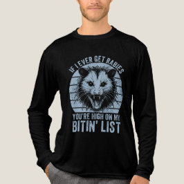 Retro Vintage Rabies Raccoon Sarkastic Humor T Shirt