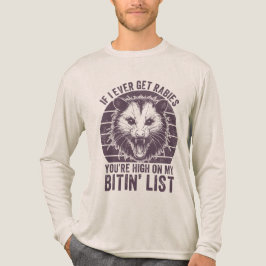 Retro Vintage Rabies Raccoon Sarkastic Humor T Shirt