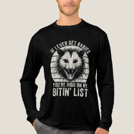 Retro Vintage Rabies Raccoon Sarkastic Humor T Shirt