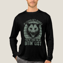 Retro Vintage Rabies Raccoon Sarkastic Humor T Shirt