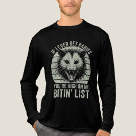 Retro Vintage Rabies Raccoon Sarkastic Humor T Shirt