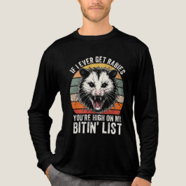 Retro Vintage Rabies Raccoon Sarkastic Humor T Shirt