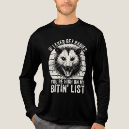 Retro Vintage Rabies Raccoon Sarkastic Humor T Shirt