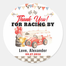 Retro Vintage Racingbil Tack Födelsedag