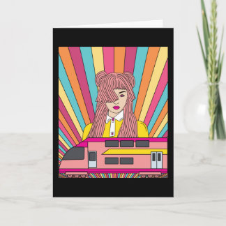 Retro Vintage Railroad Kort