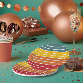 Retro vintage regnbågssolnedgång rand