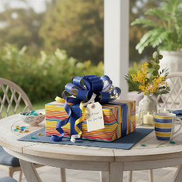 Retro vintage regnbågssolnedgång rand presentpapper