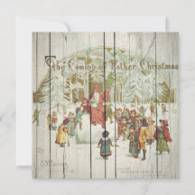 Retro Vintage Religiösa jul på Vintage Wood