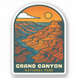 Retro Vintage Resa Grand Canyon Nationalpark Klistermärken