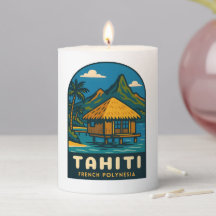 Retro Vintage Resa Tahiti Franska Polynesien Stran