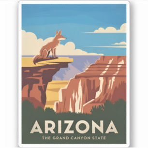 Retro Vintage resor Arizona Grand Canyon Scenia Klistermärken