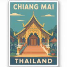 Retro Vintage resor Chiang Mai Thailand Temple
