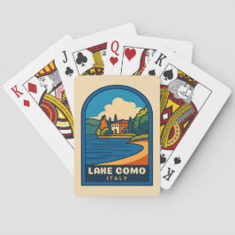 Retro Vintage resor Como-Italien Sjö liggande Casinokort