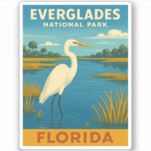 Retro Vintage resor Florida Everglades Nature Klistermärken