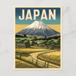 Retro Vintage resor Gamla japanska scenen Vykort