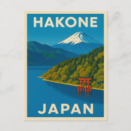 Retro Vintage resor Hakone Japan Scenia Ligcape Vykort