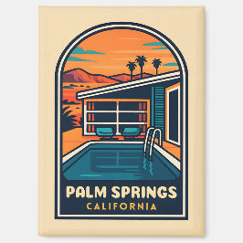 Retro Vintage resor Handflatan Vår California Magnet