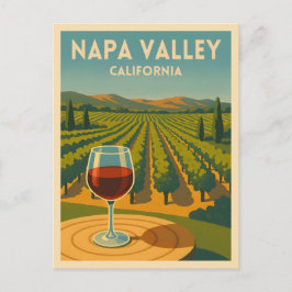Retro Vintage resor Napa Valley California Winery Vykort
