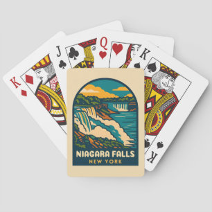 Retro Vintage resor Niagara Falls New York Casinokort