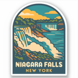 Retro Vintage resor Niagara Falls New York Klistermärken
