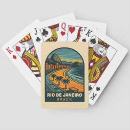 Retro Vintage resor Rio de Janeiro Brasilien Beach Casinokort
