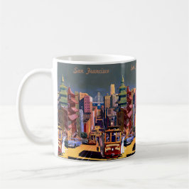 Retro Vintage resor San Francisco Kalifornien Kaffemugg