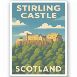 Retro Vintage resor Stirling Castle Scotland Klistermärken