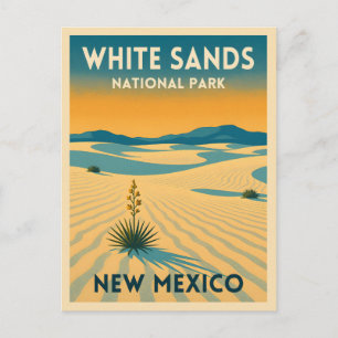 Retro Vintage resor White Sands nationalpark Vykort
