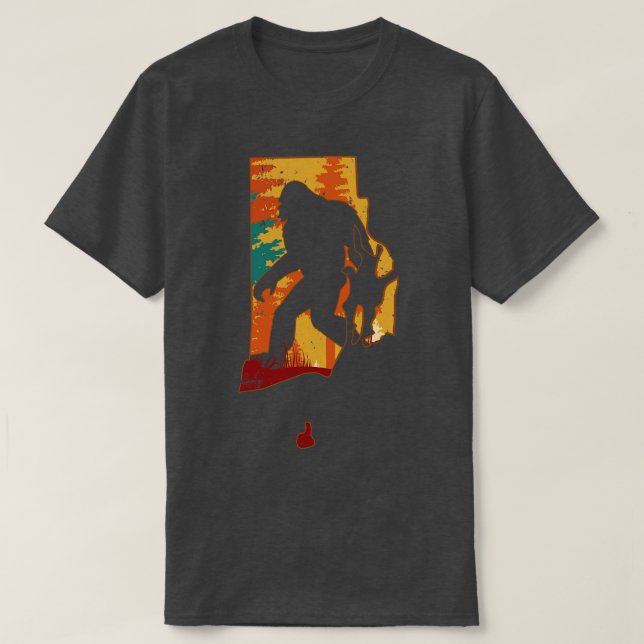 Retro Vintage Rhode island T Shirt (Design framsida)