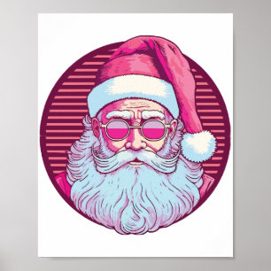 Retro vintage rosa tomte  poster
