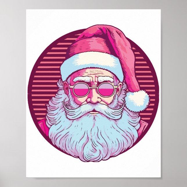 Retro vintage rosa tomte  poster (Framsidan)