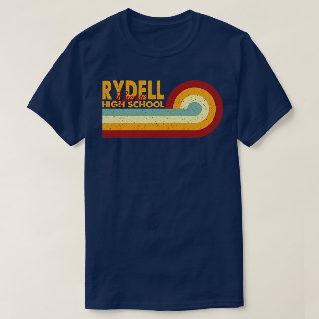 Retro Vintage Rydell High School T Shirt (Design framsida)