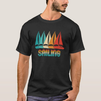 Retro Vintage Sailing Boats Segment Sailo T Shirt