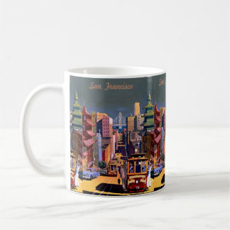 Retro Vintage San Francisco, Kalifornien: Travel Kaffemugg