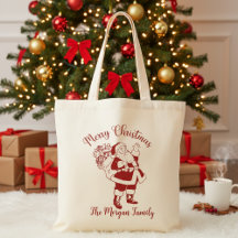 Retro Vintage Santa Anpassningsbar God jul