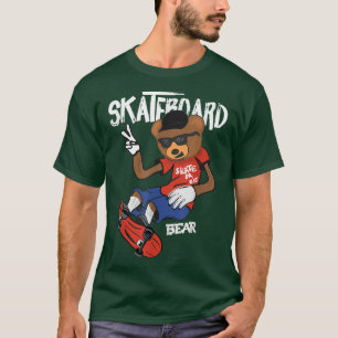 Retro Vintage Santa Cruz Bear Skateboarding Street T Shirt