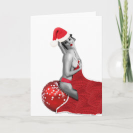 Retro Vintage Sexy Pinup Girl Art-julkort Helgkort