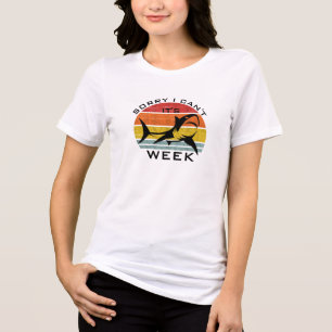 Retro Vintage Shark Womens Week End Shirt T