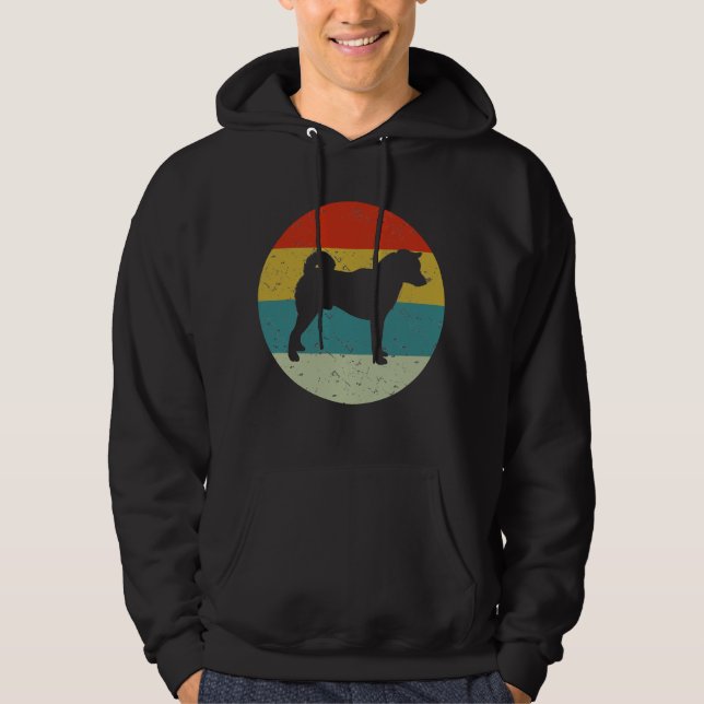 Retro vintage shiba inu hoodie (Framsida)