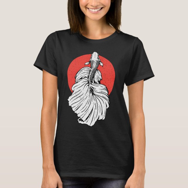 Retro Vintage Siamkampfisk T Shirt (Framsida)