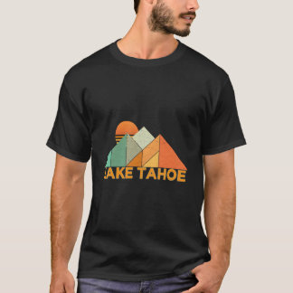 Retro Vintage Sjö Tahoe Långärmad Shirt-Distres T Shirt