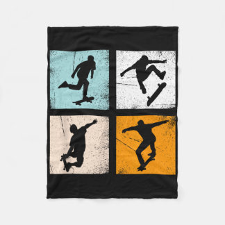 Retro Vintage Skate Skateboard Skateboarding Cloth Fleecefilt