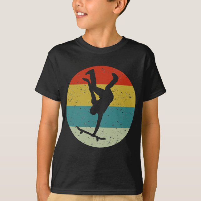 Retro vintage Skateboarding T Shirt (Framsida)