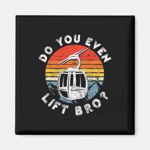 Retro Vintage Skidor Lyfter Du Ens Bro 1 Magnet