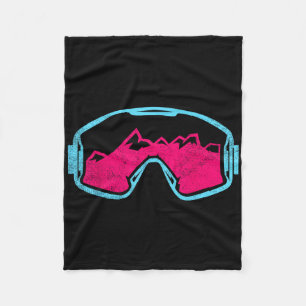Retro Vintage Skidor Snowboard Glasögon 80s 90s Sk Fleecefilt