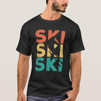 Retro Vintage Skidpresent För Skidåkare T Shirt