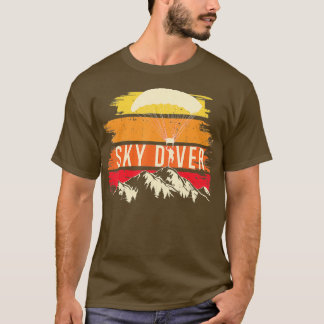 Retro Vintage Skydiver Skydiving Parachuting Skydi T Shirt