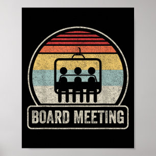 Retro Vintage Snowboardmöte Snowboard Semester Poster
